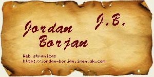 Jordan Borjan vizit kartica